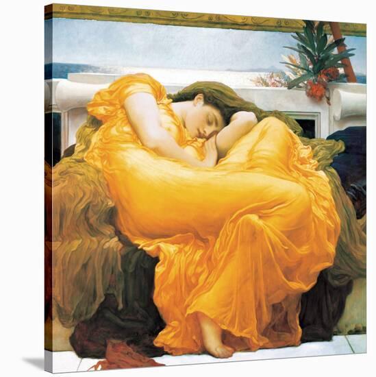 Flaming June-Frederick Leighton-Stretched Canvas