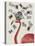 Flamingo and Cards-Fab Funky-Stretched Canvas