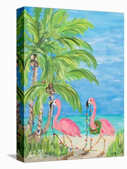 Flamingo Christmas II-Julie DeRice-Stretched Canvas