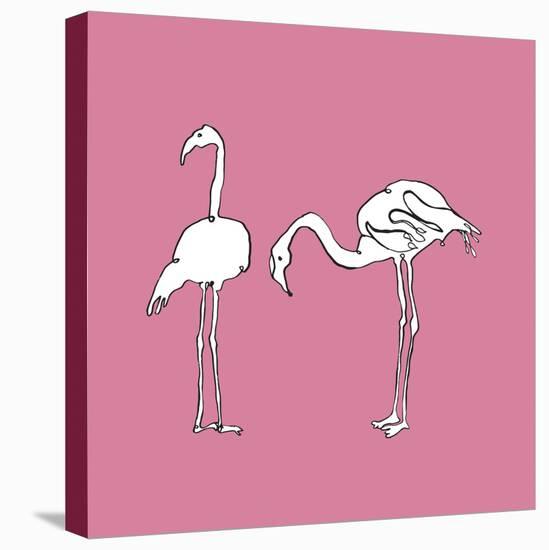 Flamingo Duo - Blush-Sandra Jacobs-Stretched Canvas