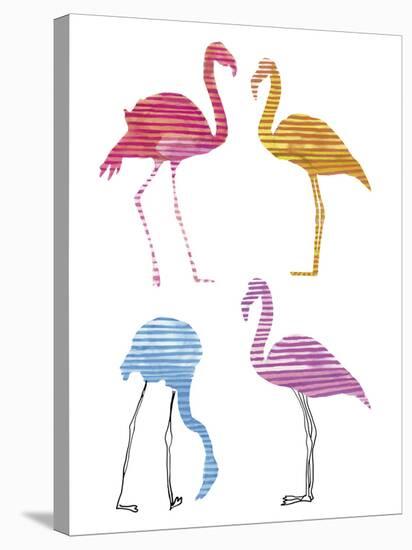 Flamingo Fandango I-Sandra Jacobs-Stretched Canvas