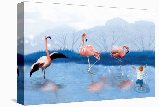 Flamingo Lesson-Nancy Tillman-Stretched Canvas