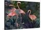 Flamingos in Blue Garden-Fab Funky-Premier Image Canvas