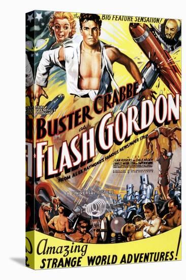 Flash Gordon, Jean Rogers, Larry 'Buster' Crabbe, Charles Middleton, 1936-null-Stretched Canvas