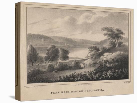 Flat Rock Dam, on Schuykill, Engraved by Moses Swett, 1827-Thomas Doughty-Premier Image Canvas