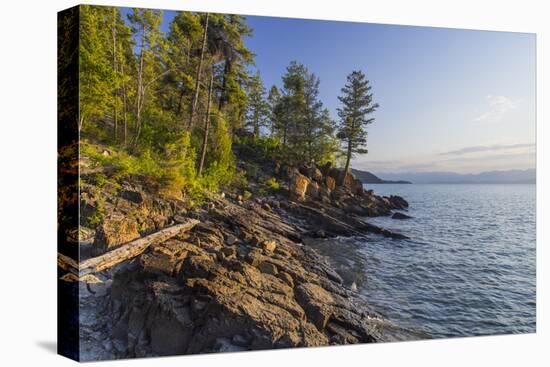 Flathead Lake, Sunrise Light at West Shore State Park Near Lakeside, Montana, USA-Chuck Haney-Premier Image Canvas