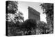 Flatiron Building in NYC Through Reflection in Fountain in Madison Sq. Park-null-Stretched Canvas