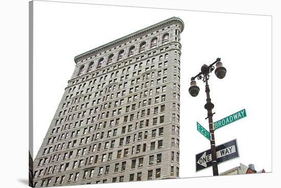 Flatiron Building with Lamp-Erin Clark-Stretched Canvas