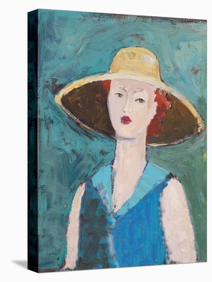 Flea Market Portrait II Blue-Avery Tillmon-Stretched Canvas