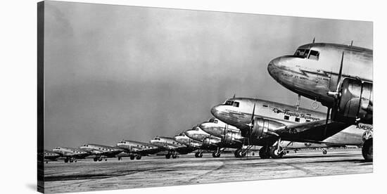 Fleet of Passenger Transport Planes, 1936 (detail)-null-Stretched Canvas