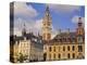 Flemish Houses, Belfry of the Nouvelle Bourse and Vielle Bourse, Grand Place, Lille, Nord, France-David Hughes-Premier Image Canvas