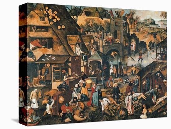 Flemish Proverbs-Pieter Brueghel the Younger-Premier Image Canvas