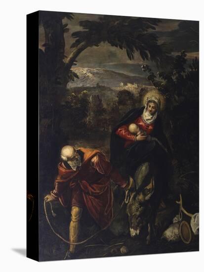 Flight into Egypt-Jacopo Robusti Tintoretto-Stretched Canvas