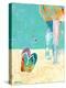 Flip Flops on the Beach-Pamela K. Beer-Stretched Canvas