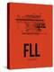 FLL Fort Lauderdale Airport Orange-NaxArt-Stretched Canvas