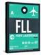 FLL Fort Lauderdale Luggage Tag II-NaxArt-Stretched Canvas