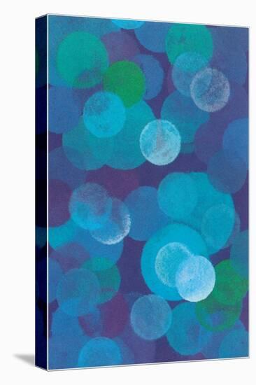 Floating Blue Spheres-null-Stretched Canvas