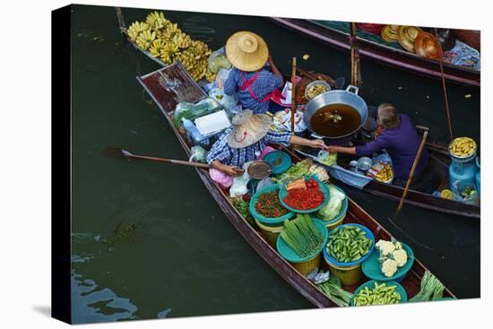 Floating Market, Damnoen Saduak, Ratchaburi Province, Thailand, Southeast Asia, Asia-null-Premier Image Canvas