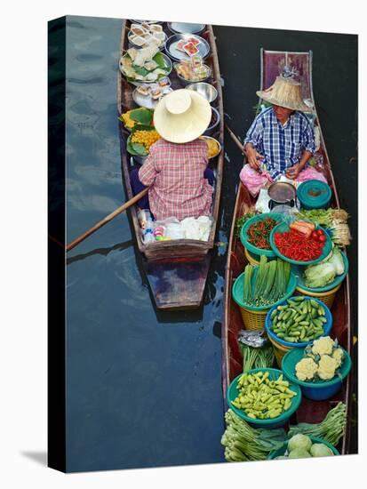 Floating Market, Damnoen Saduak, Ratchaburi Province, Thailand, Southeast Asia, Asia-null-Premier Image Canvas