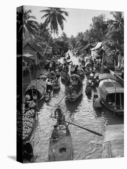 Floating Market in Bangkok-Dmitri Kessel-Premier Image Canvas