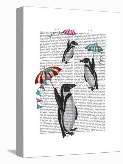 Floating Penguins-Fab Funky-Stretched Canvas