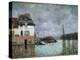 Flood at Port-Marly, 1876 (Oil on Canvas)-Alfred Sisley-Premier Image Canvas