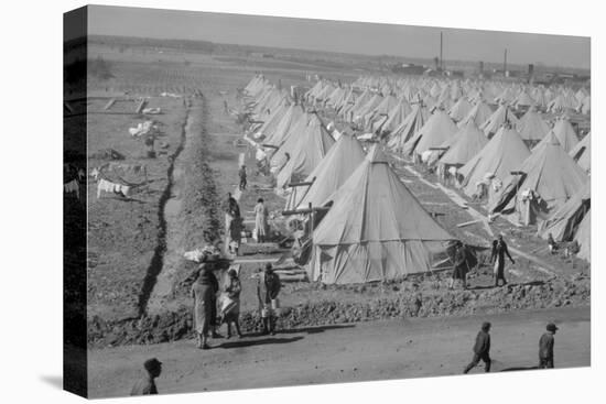 Flood refugee encampment at Forrest City, Arkansas, c.1937-Walker Evans-Premier Image Canvas