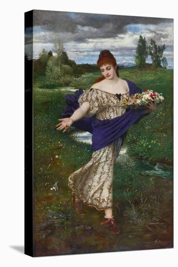 Flora, Scattering Flowers (Flora, Blumen Streuend), 1875-Arnold Böcklin-Premier Image Canvas