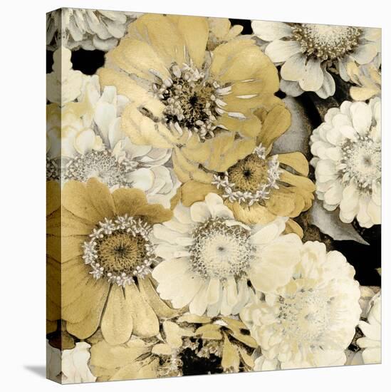 Floral Abundance in Gold II-Kate Bennett-Stretched Canvas