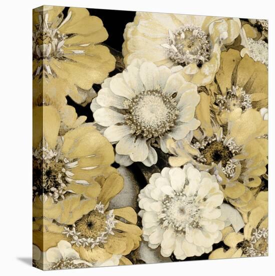 Floral Abundance in Gold III-Kate Bennett-Stretched Canvas