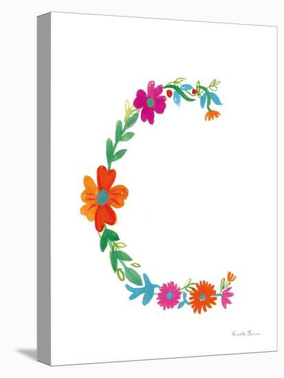 Floral Alphabet Letter III-Farida Zaman-Stretched Canvas