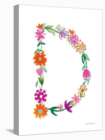 Floral Alphabet Letter IV-Farida Zaman-Stretched Canvas