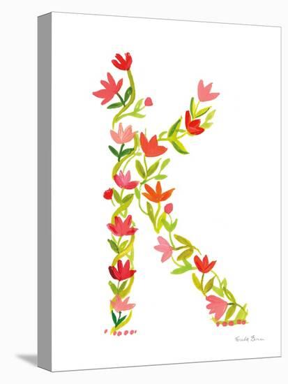 Floral Alphabet Letter XI-Farida Zaman-Stretched Canvas