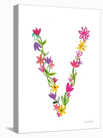 Floral Alphabet Letter XXII-Farida Zaman-Stretched Canvas