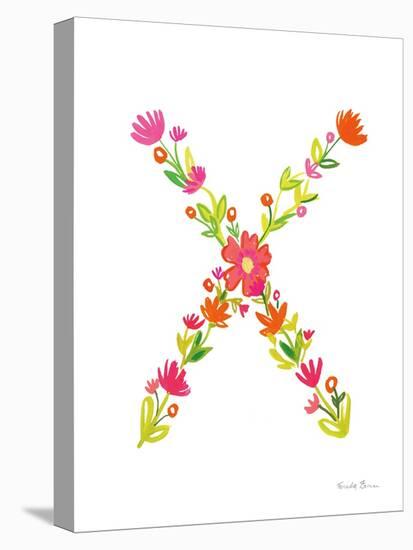 Floral Alphabet Letter XXIV-Farida Zaman-Stretched Canvas