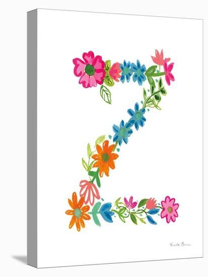 Floral Alphabet Letter XXVI-Farida Zaman-Stretched Canvas
