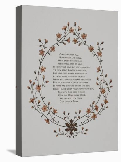 Floral Decoration and a Verse. Illustration From London Town'-Thomas Crane-Premier Image Canvas