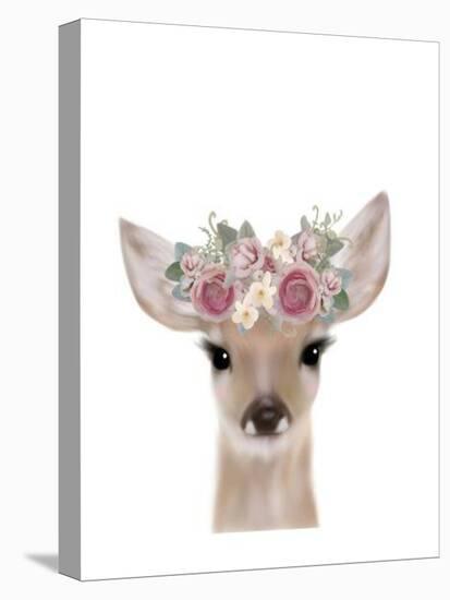 Floral Deer-Leah Straatsma-Stretched Canvas