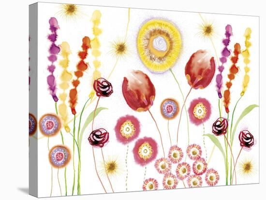 Floral Fantasy II-Ingrid Van Den Brand-Stretched Canvas