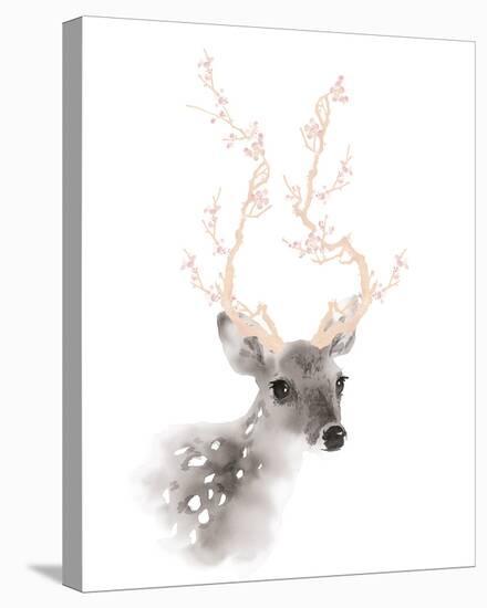 Floral Fawn-Kristine Hegre-Stretched Canvas