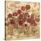 Floral Frenzy Burgundy I-Alan Hopfensperger-Stretched Canvas