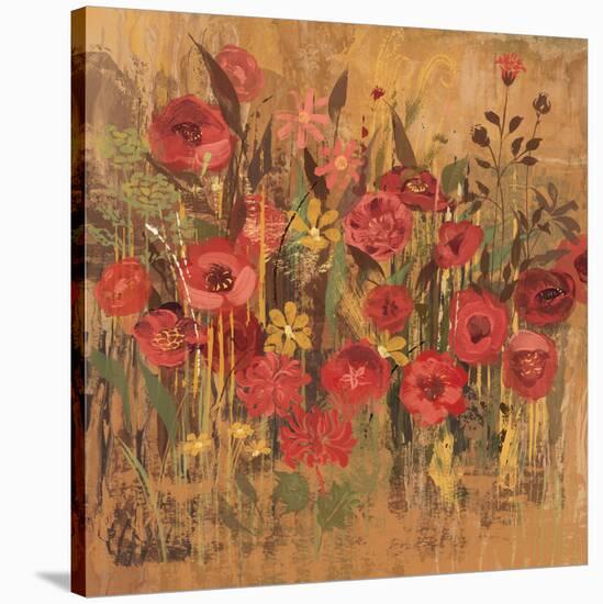 Floral Frenzy Red I-Alan Hopfensperger-Stretched Canvas