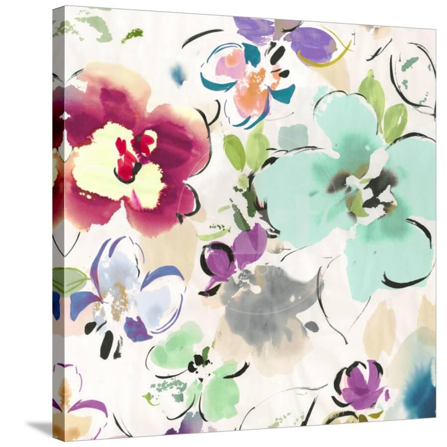 Floral Funk Ii Stretched Canvas Print Kelly Parr Art Com