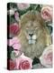 Floral Lion-Diane Stimson-Stretched Canvas