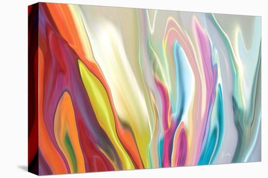 Floral Quest 1-Rabi Khan-Stretched Canvas