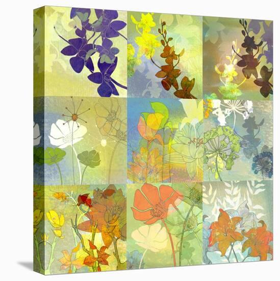 Floral Shadows-9 Patch-Jan Weiss-Stretched Canvas