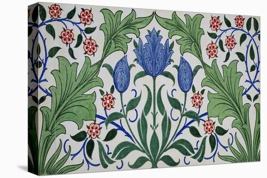 Floral Wallpaper Design with Tulips by William Morris-Stapleton Collection-Premier Image Canvas