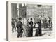 Florence, Italy, a Flower Stall at the Corner of the Strozzi Palace, Via Tornabuoni, 1888-null-Premier Image Canvas