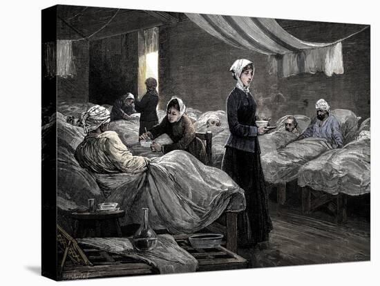 Florence Nightingale in the barrack hospital at Scutari, c1880-Unknown-Premier Image Canvas