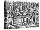 Florida Indians Saturibo War Council-Jacques Le Moyne-Premier Image Canvas